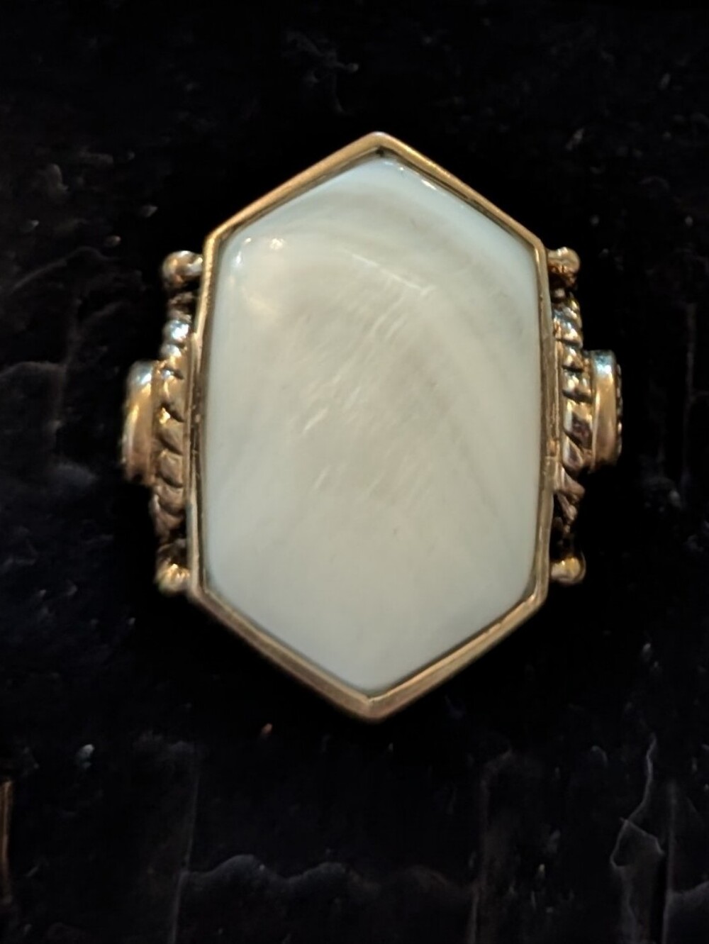 Barse Thailand Genuine Stone Roman Statement Ring, Vintage New Size 9